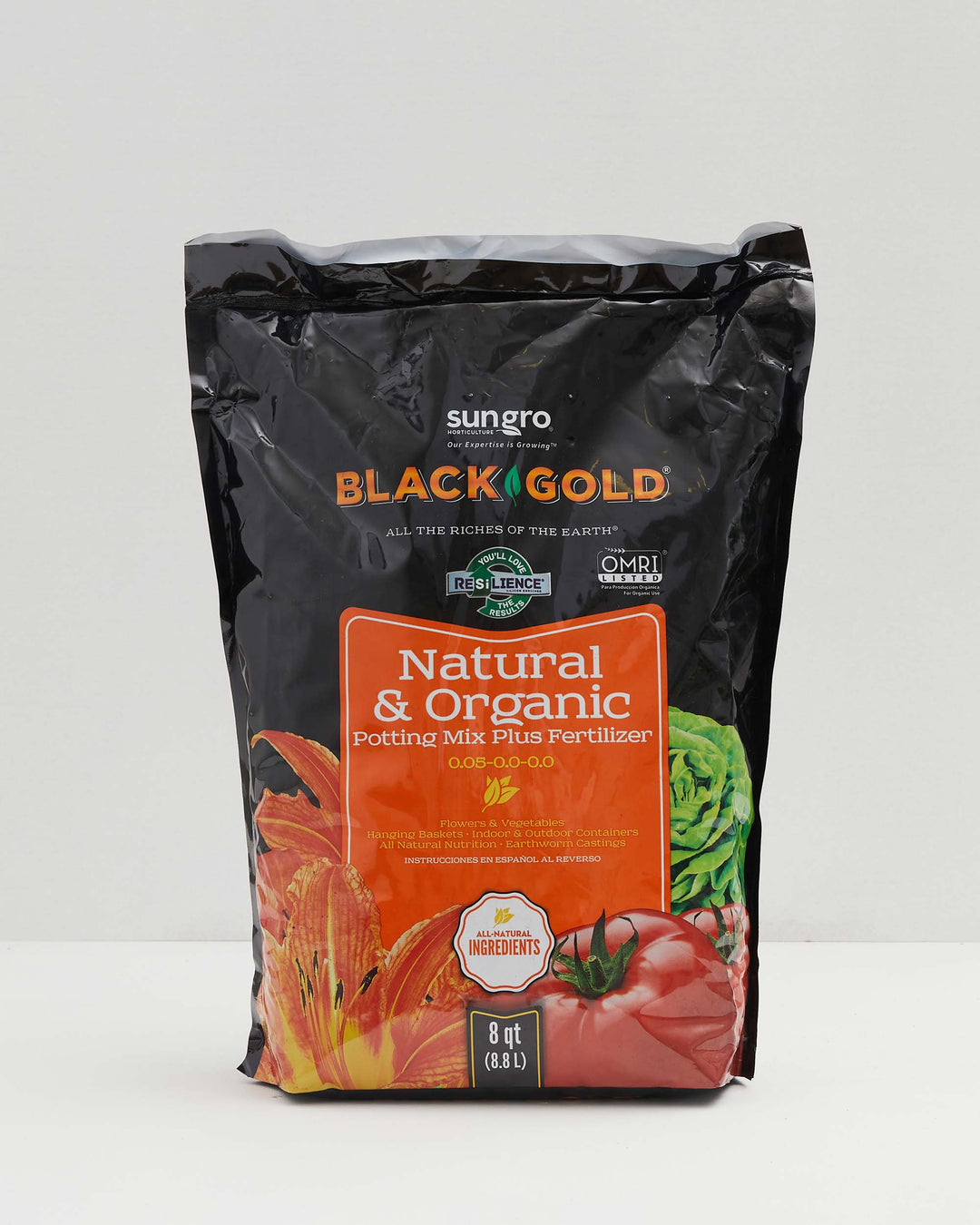 Black Gold Natural & Organic Potting Mix, Lively Root, Soil, Size, 8 Quart Bag, , 